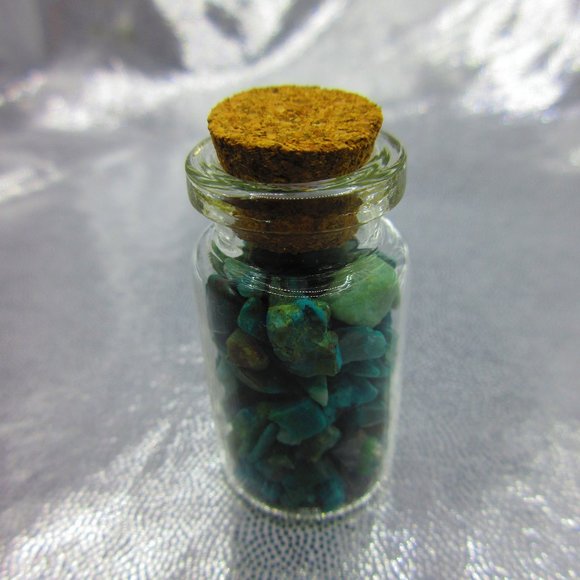 Chrysocolla Gemstone Chips In A Bottle Embellishments Natural Semi Precious - Picture 3 of 3